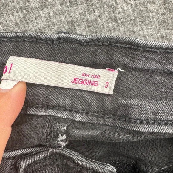 SO Womens Low Rise Jegging Skinny Jeans Faded Black Size 3 Stretch Denim - Picture 5 of 9